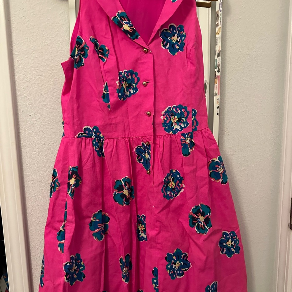 NWT Lilly Pulitzer Pink Sleeveless Sherlynn Sundress